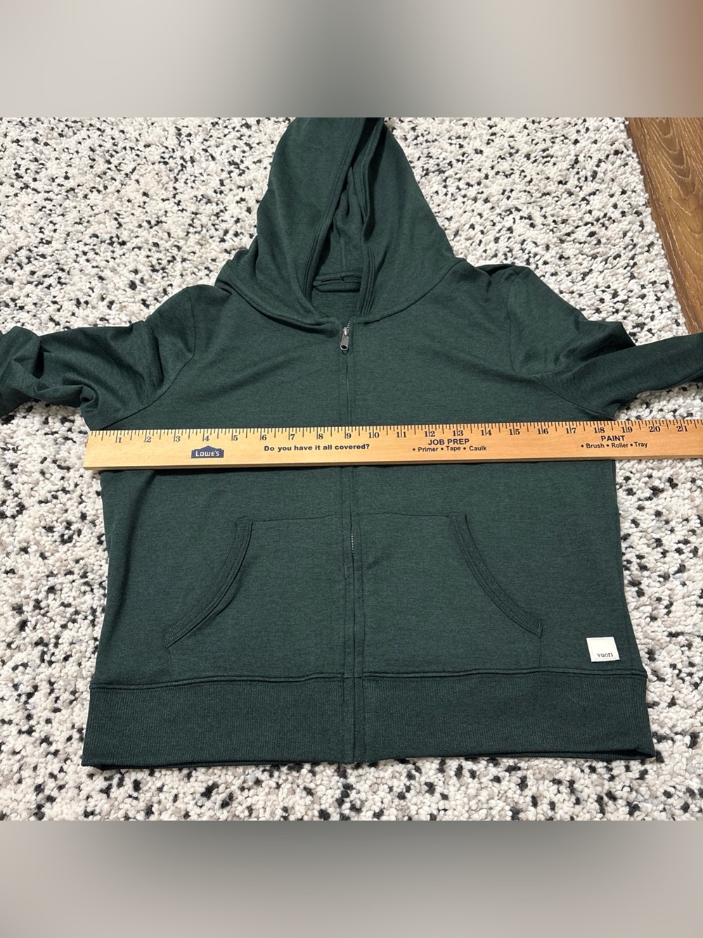 VUORI Halo Mini Full Zip Hoodie Women's Size S Evergreen Heather - Picture 6 of 12